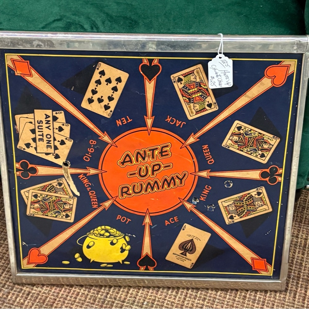 Ante-Up Rummy Vintage Style Game Board - Navy & Orange